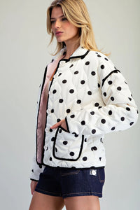 Polka Dot Quilted Jacket