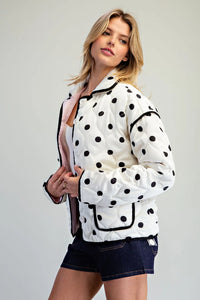 Polka Dot Quilted Jacket