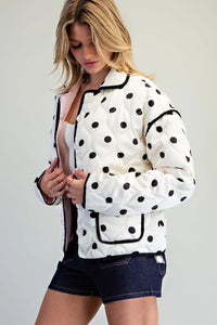 Polka Dot Quilted Jacket