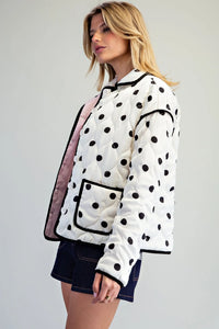 Polka Dot Quilted Jacket