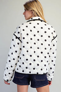 Polka Dot Quilted Jacket