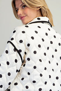 Polka Dot Quilted Jacket