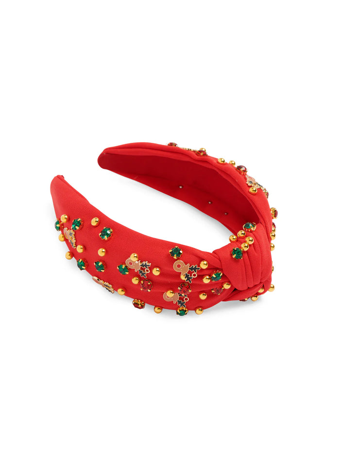 Reindeer Knotted Headband, Red