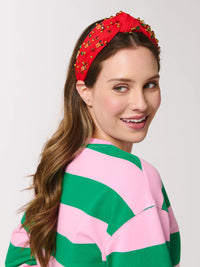 Reindeer Knotted Headband, Red