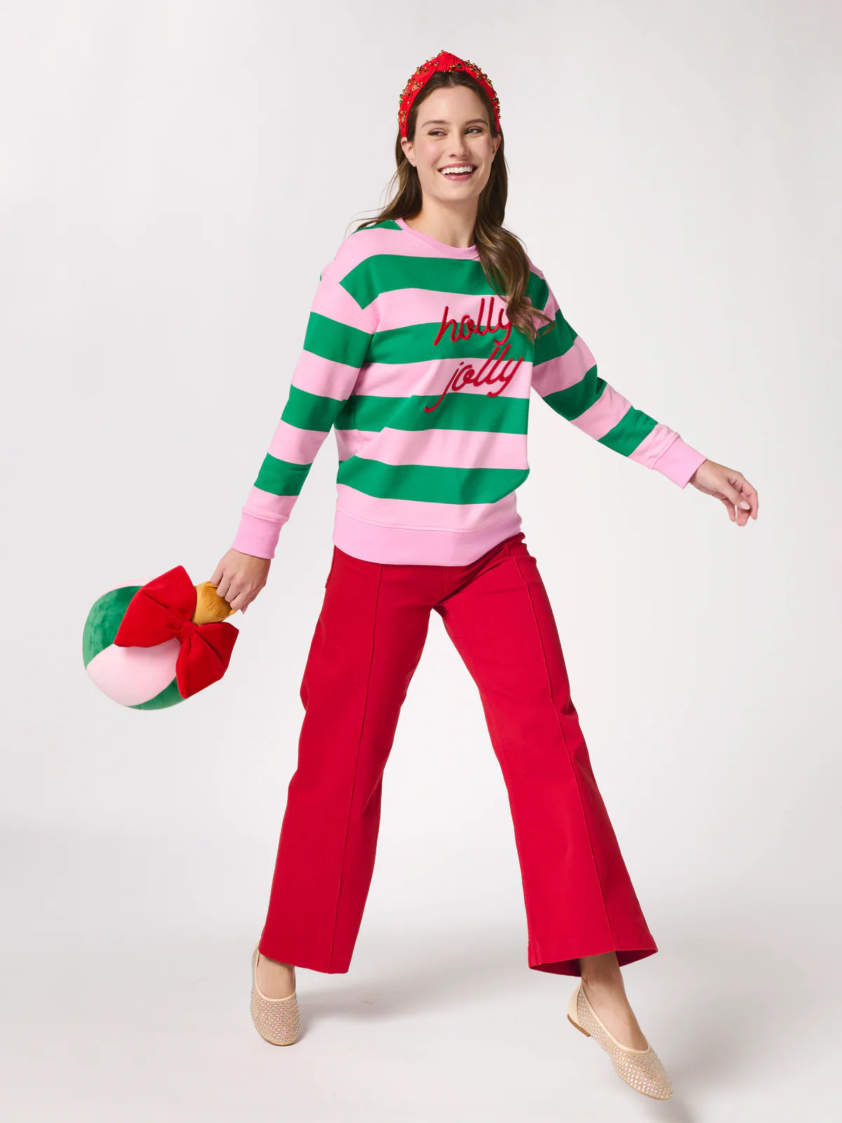 Reindeer Knotted Headband, Red