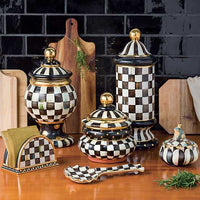 Courtly Check Ceramic Globe Canister