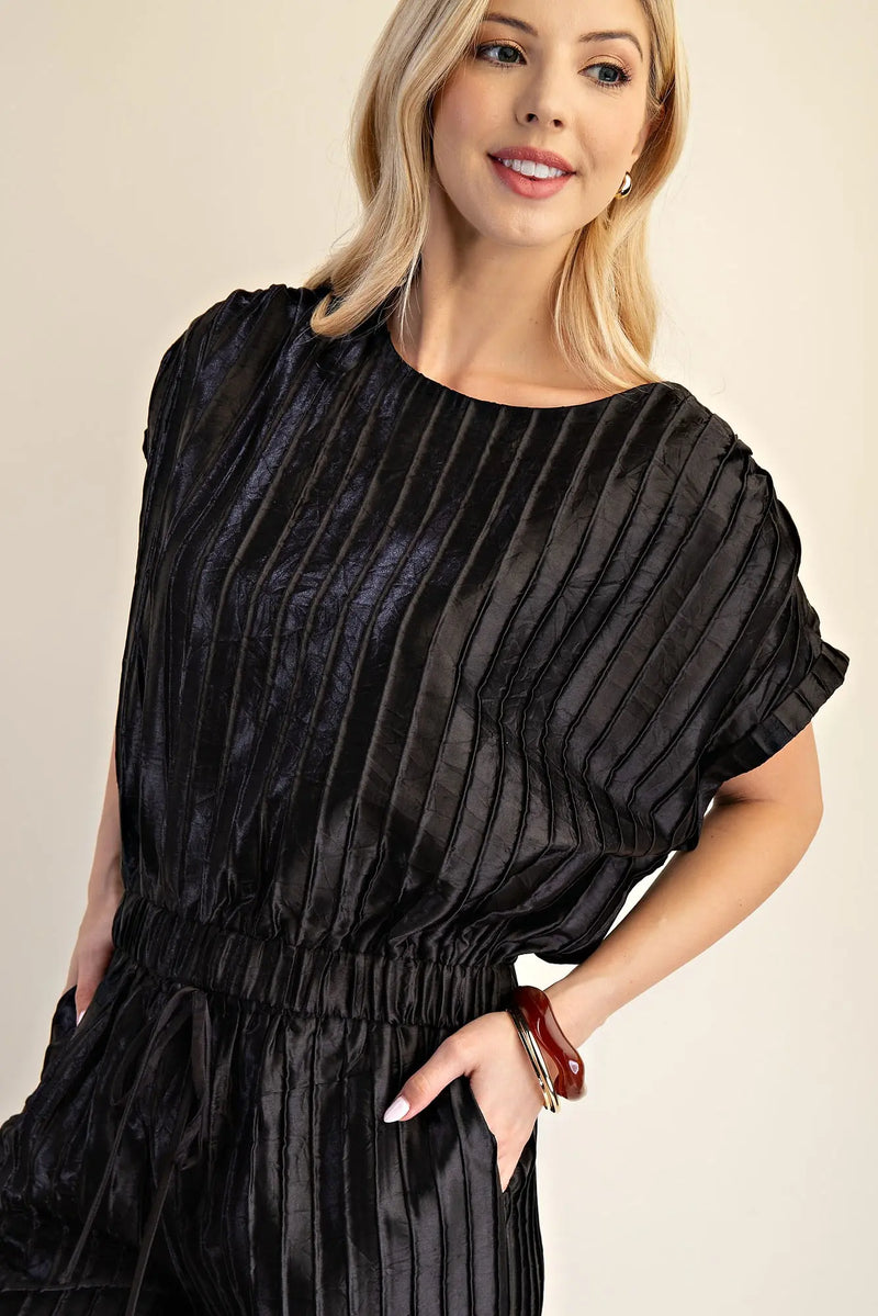 Round Neck Short Sleeves Crop Top