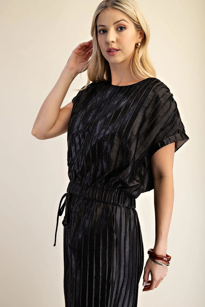 Round Neck Short Sleeves Crop Top