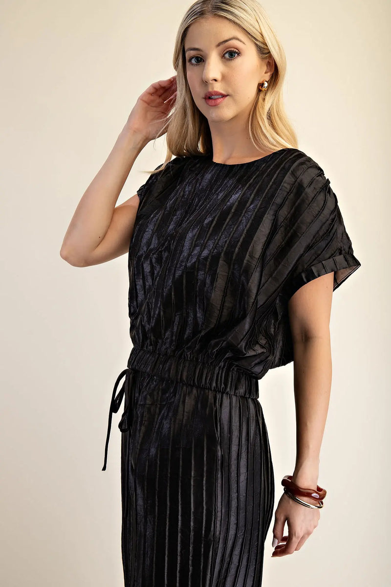 Round Neck Short Sleeves Crop Top