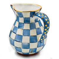 Royal Check Ceramic Portly Pitcher