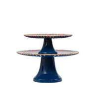 Royal Tartan Enameled Pedestal Stand Large