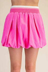 Waist Rib Band Bubble Skort