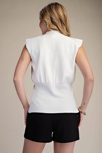 Sleeveless V-Neck Knit Vest