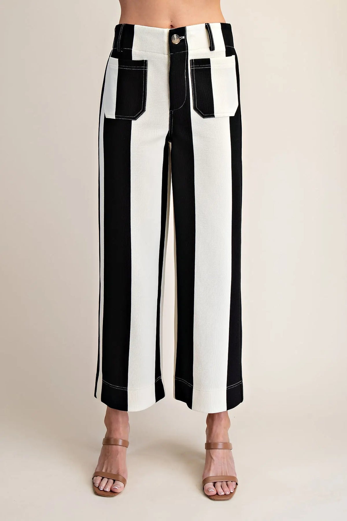 Colette Cropped Wide-Leg Stretch Pants