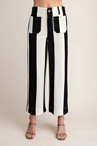 Colette Cropped Wide-Leg Stretch Pants