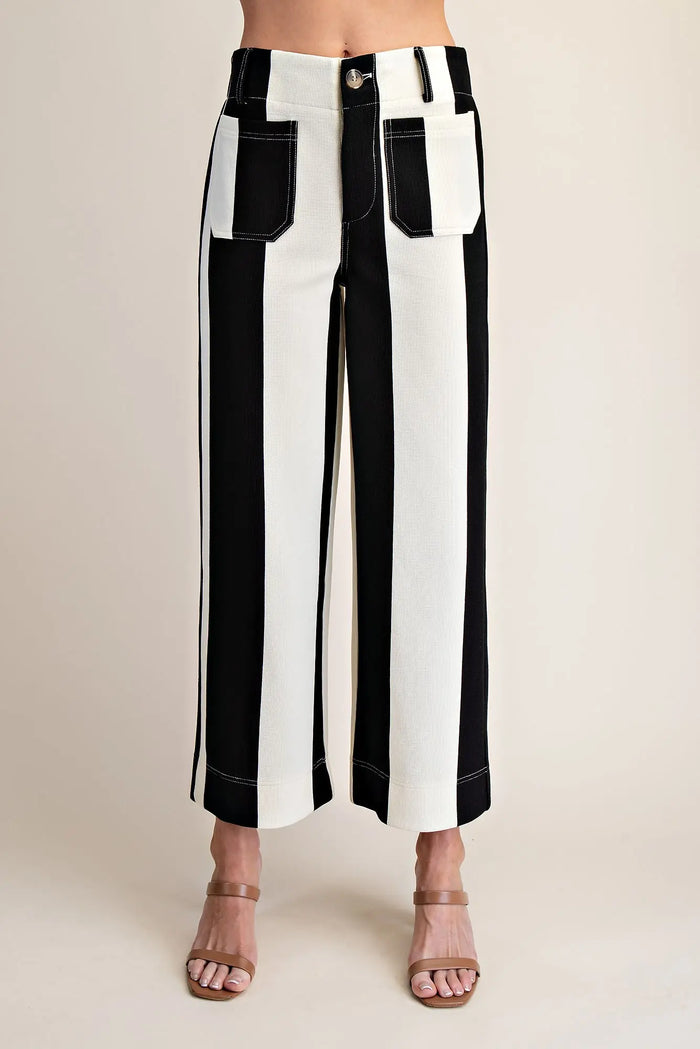 Colette Cropped Wide-Leg Stretch Pants