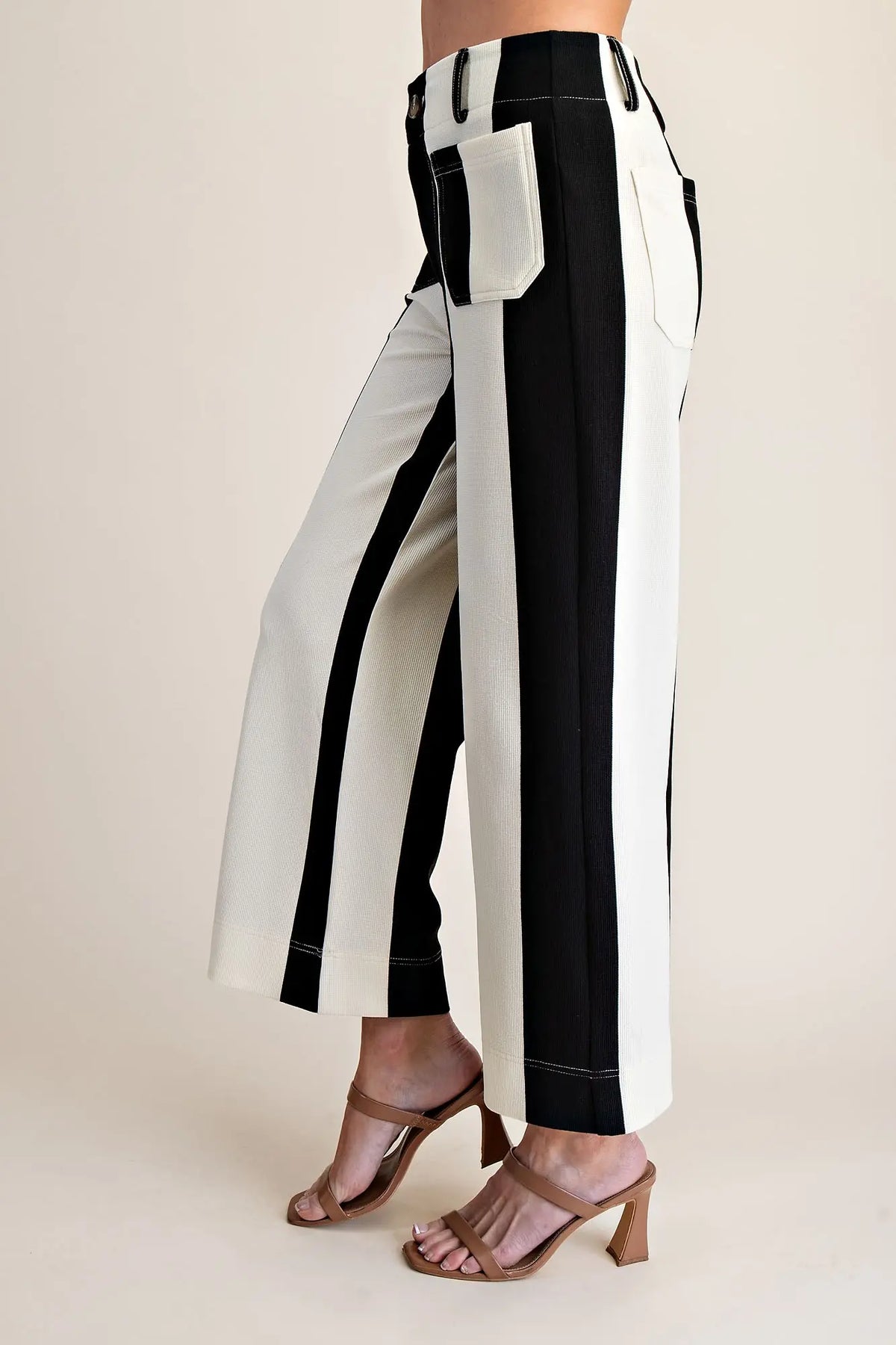 Colette Cropped Wide-Leg Stretch Pants
