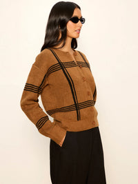 Must-Have Cardi Cocoa Powder / Black Plaid