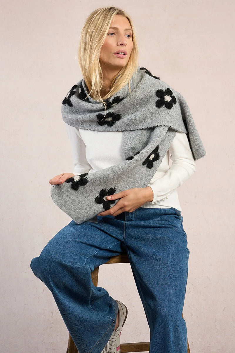Floral Print Cotton Scarf