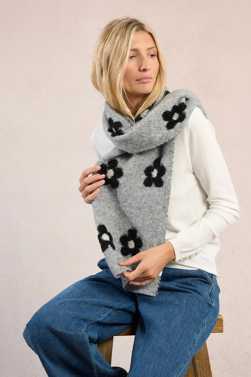 Floral Print Cotton Scarf