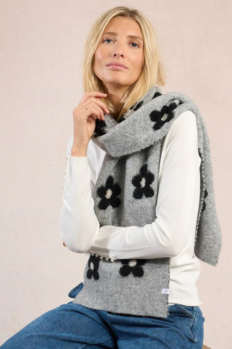 Floral Print Cotton Scarf