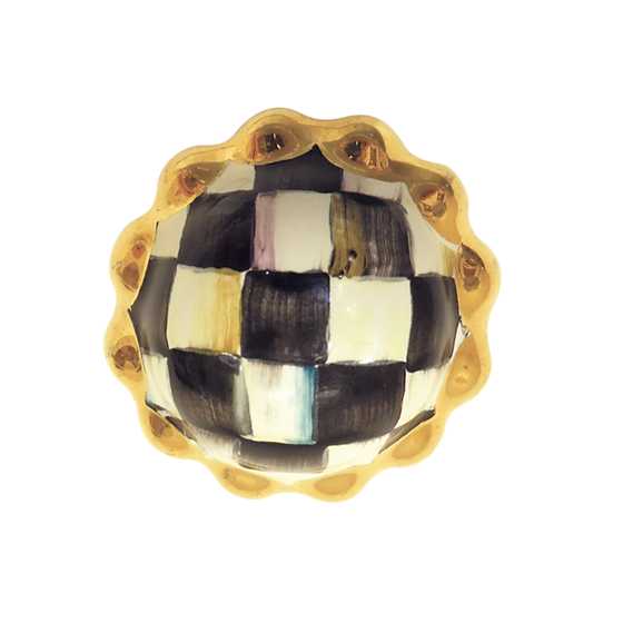 Courtly Check Petit Four Round Knob