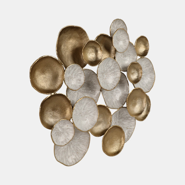 37x31 Metal Multi Disc Wall Decor, Multi