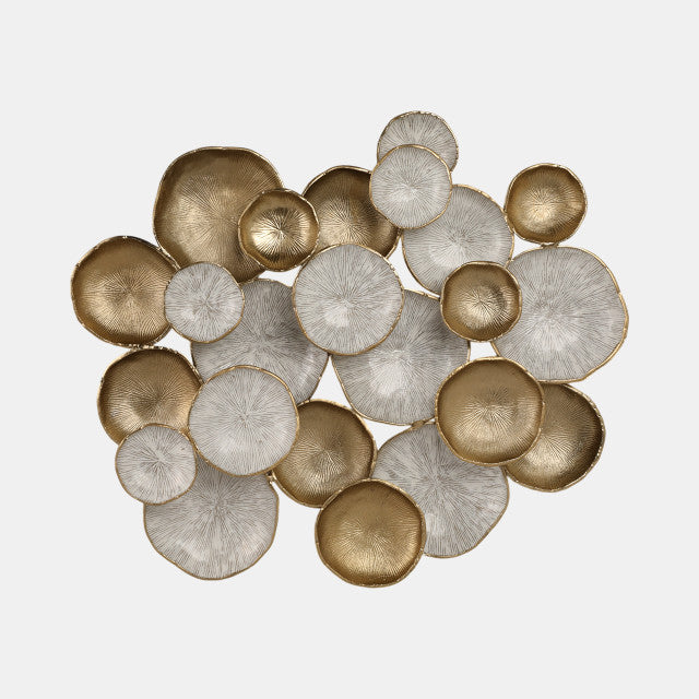 37x31 Metal Multi Disc Wall Decor, Multi