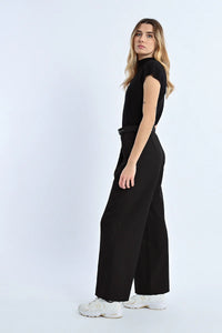 Extra-High Waistband Wide Pleated Pants