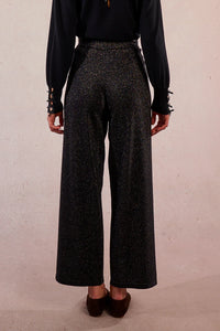 Iridescent Knit Straight Pants