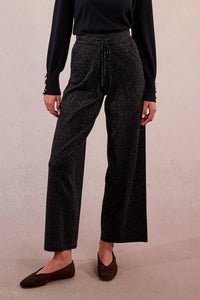 Iridescent Knit Straight Pants