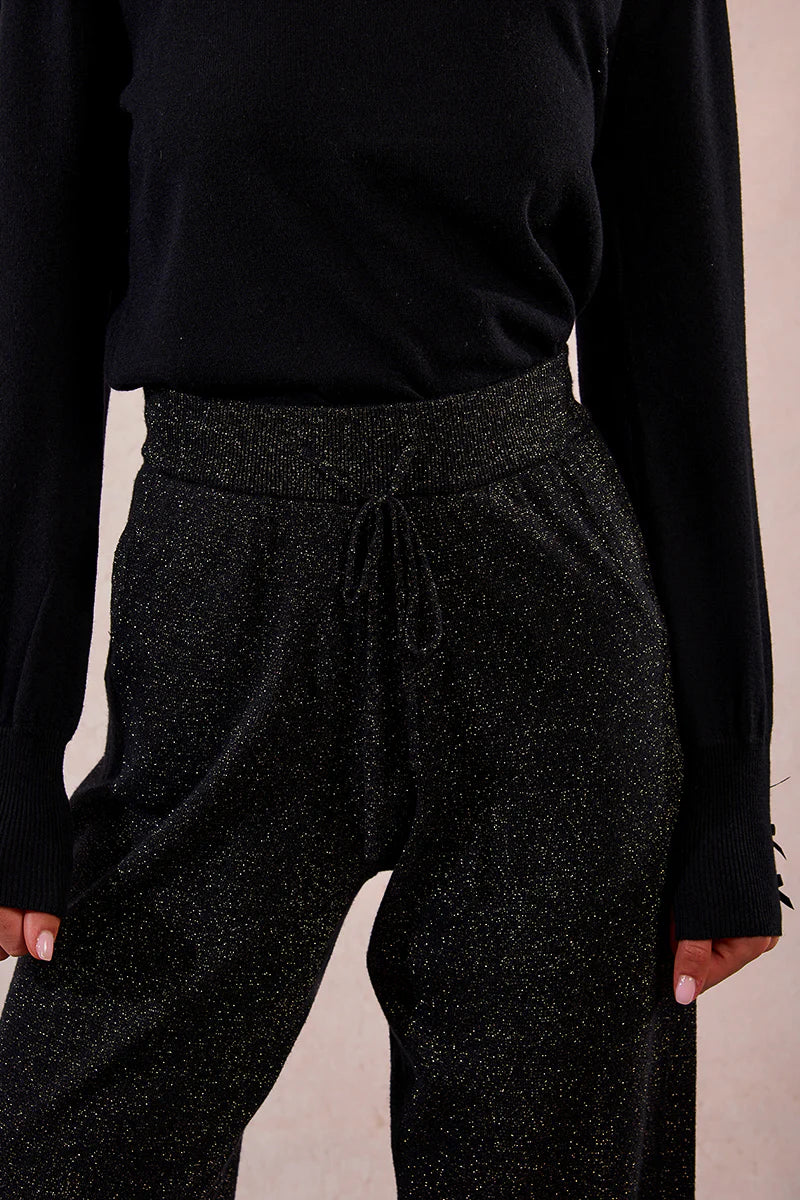 Iridescent Knit Straight Pants