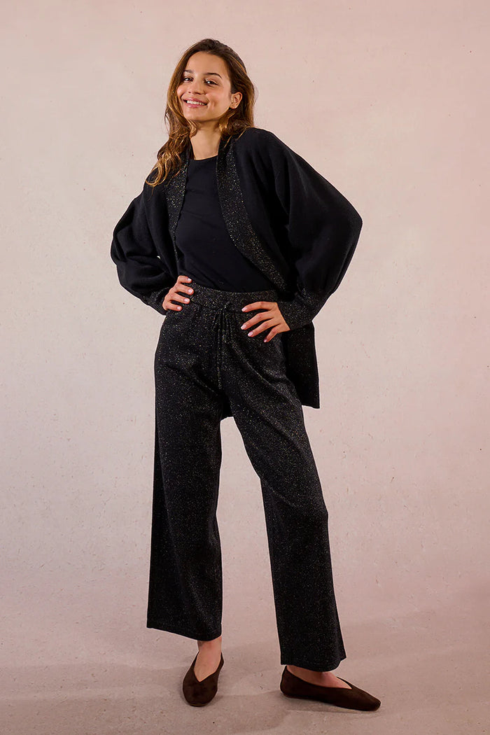 Iridescent Long Open Cardigan