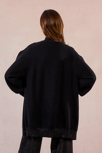 Iridescent Long Open Cardigan