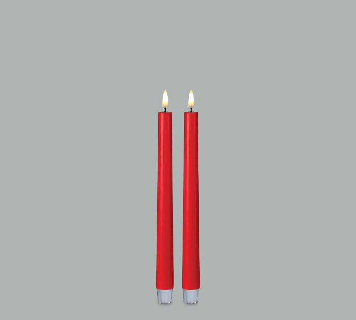 CANDLE PATRIA 3D LED RED TAPER 11"