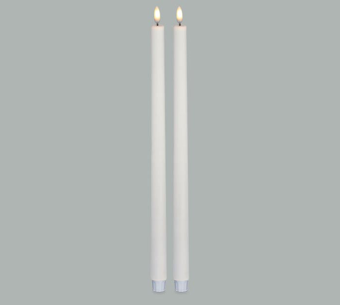 CANDLE PATRIA 3D LED WHITE TAPER 18"