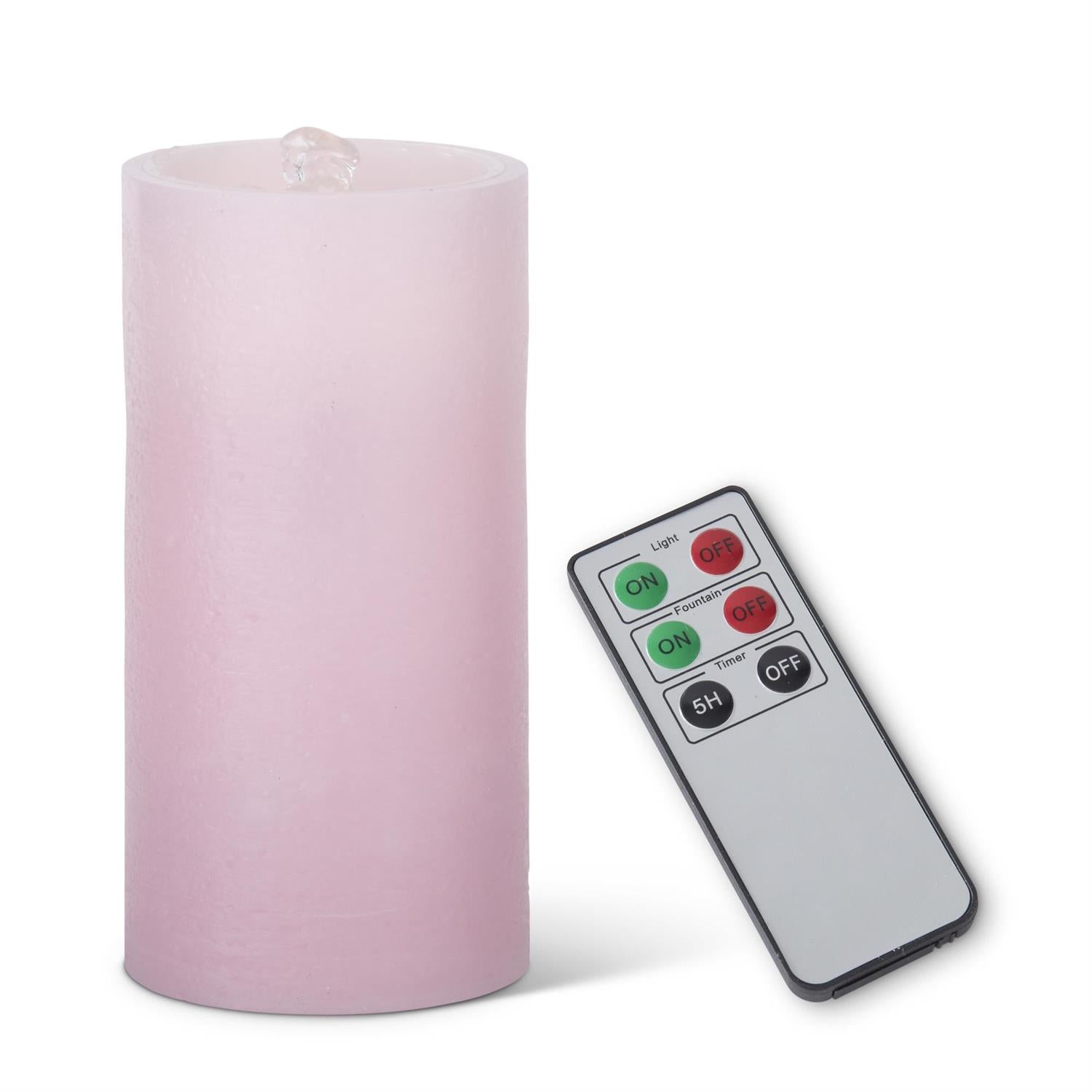 7.75 Inch LED Wax Pillar Water Candle w/Timer & Remote – Rosegate