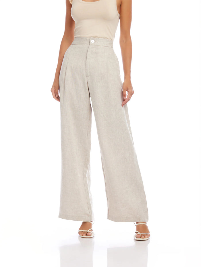 HIGH WAIST LINEN PANTS