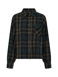 The Autumn Edit Flannel Top Forest Plaid