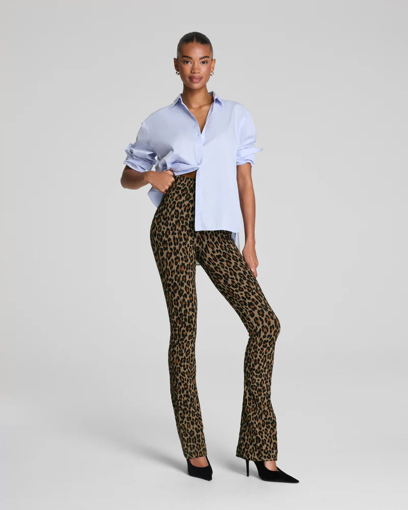 Ponte Zwb Micro Flare Leopard Pants
