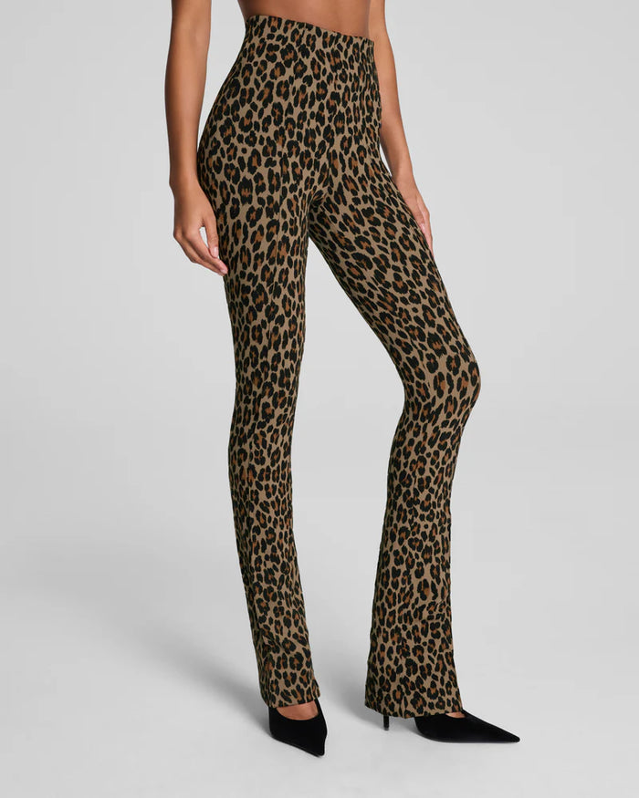 Ponte Zwb Micro Flare Leopard Pants