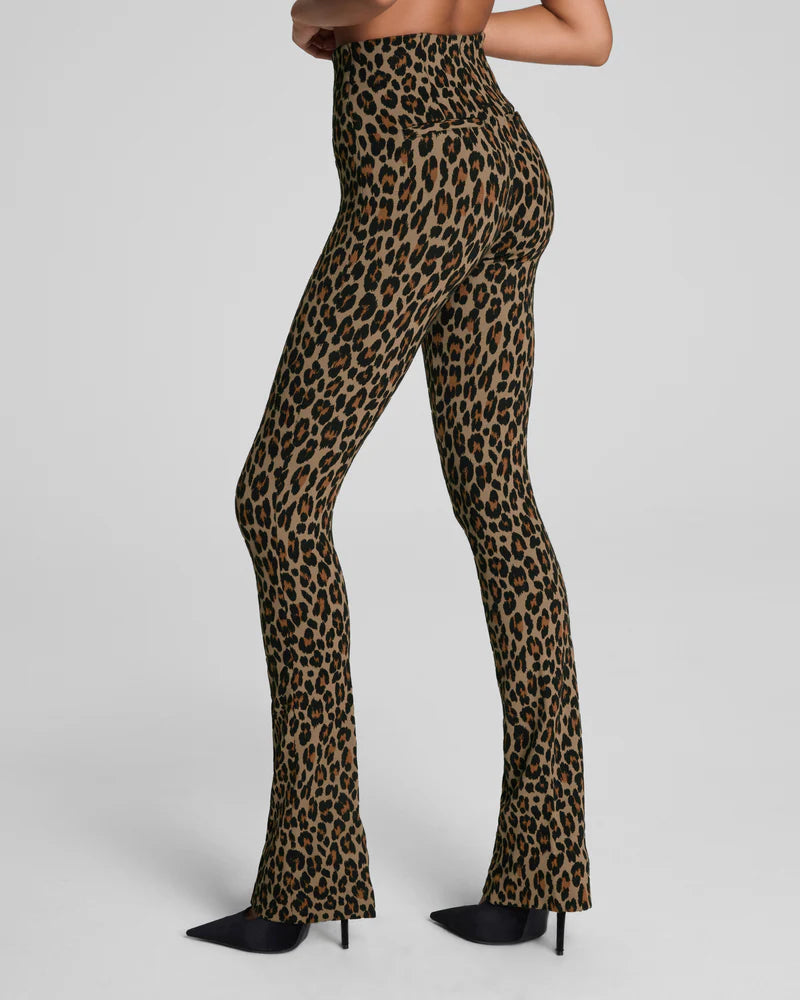 Ponte Zwb Micro Flare Leopard Pants