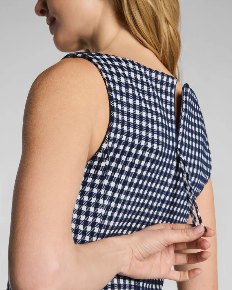 Ponte Jacquard Square Neck Mini Dress