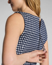 Ponte Jacquard Square Neck Mini Dress