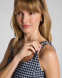 Ponte Jacquard Square Neck Mini Dress
