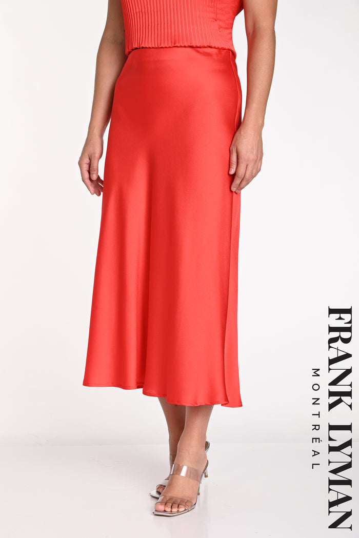 Red/Orange Silk Skirt