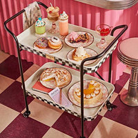 Courtly Check 2-Tier Kitchen Cart