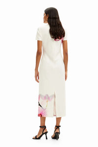 short dress orchids m. christian lacroix M. CHRISTIAN LACROIX ORCHID MINI DRESS Gdaoust.com