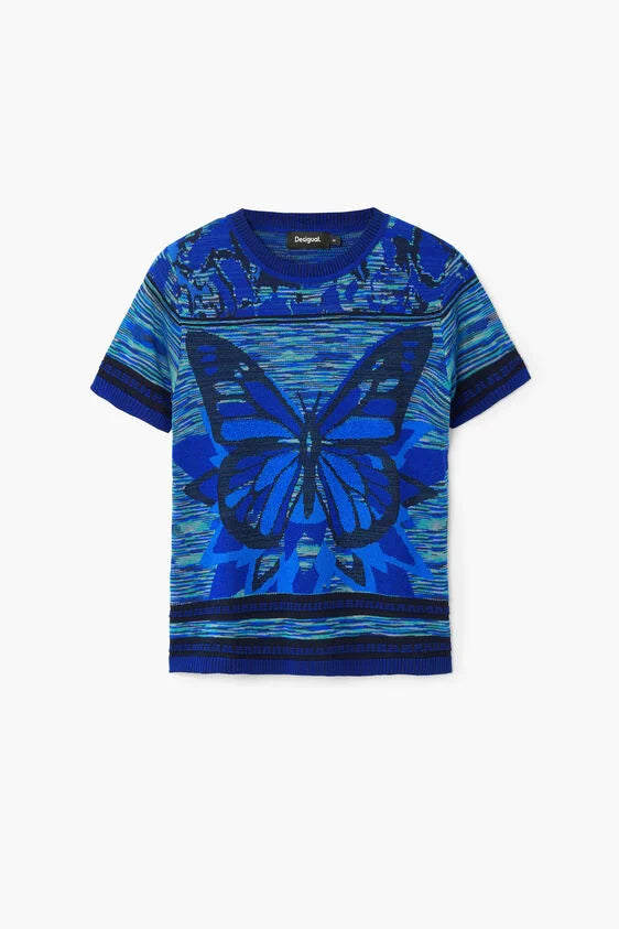 Butterfly knit T-shirt