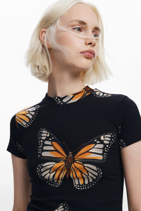 Short-sleeve butterfly T-shirt